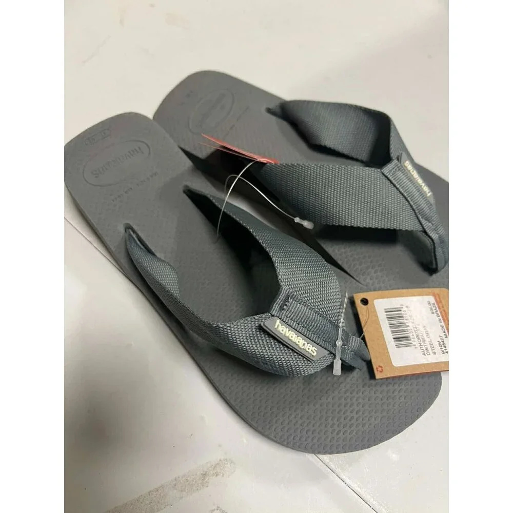 Havaianas Men's Unisex Urban Basic Flip Flops Steel Grey 10